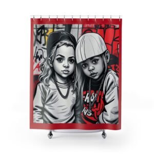 Shower Curtains - Cartoon Ethnic Graffiti Art