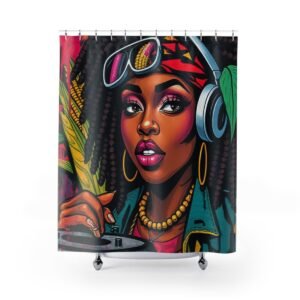 Shower Curtains - Cartoon Ethnic Graffiti Art