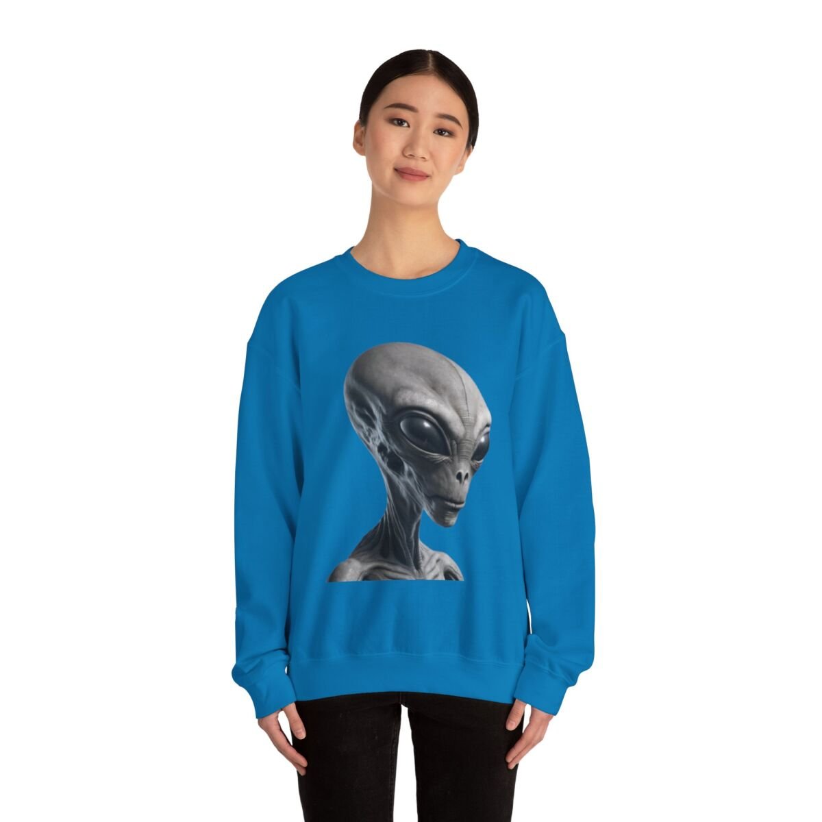 A lien Sweater, Retro A lien Graphic Unique Prin t Sweatshirt, Unise x, Heavy Blend™ Crewneck Sweatshirt Crewneck Cu te A lien Gif t, - Image 44