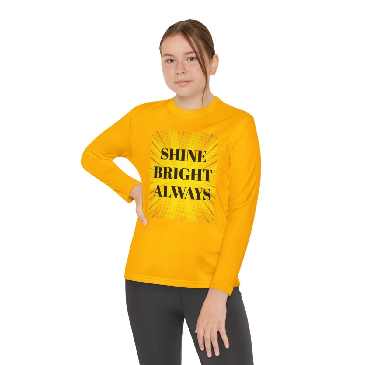 Motivational Quote Phrase Youth Long Sleeve Competitor Tee - Image 20