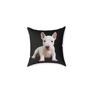 English Bull Terrier Square Poly Canvas Pillow