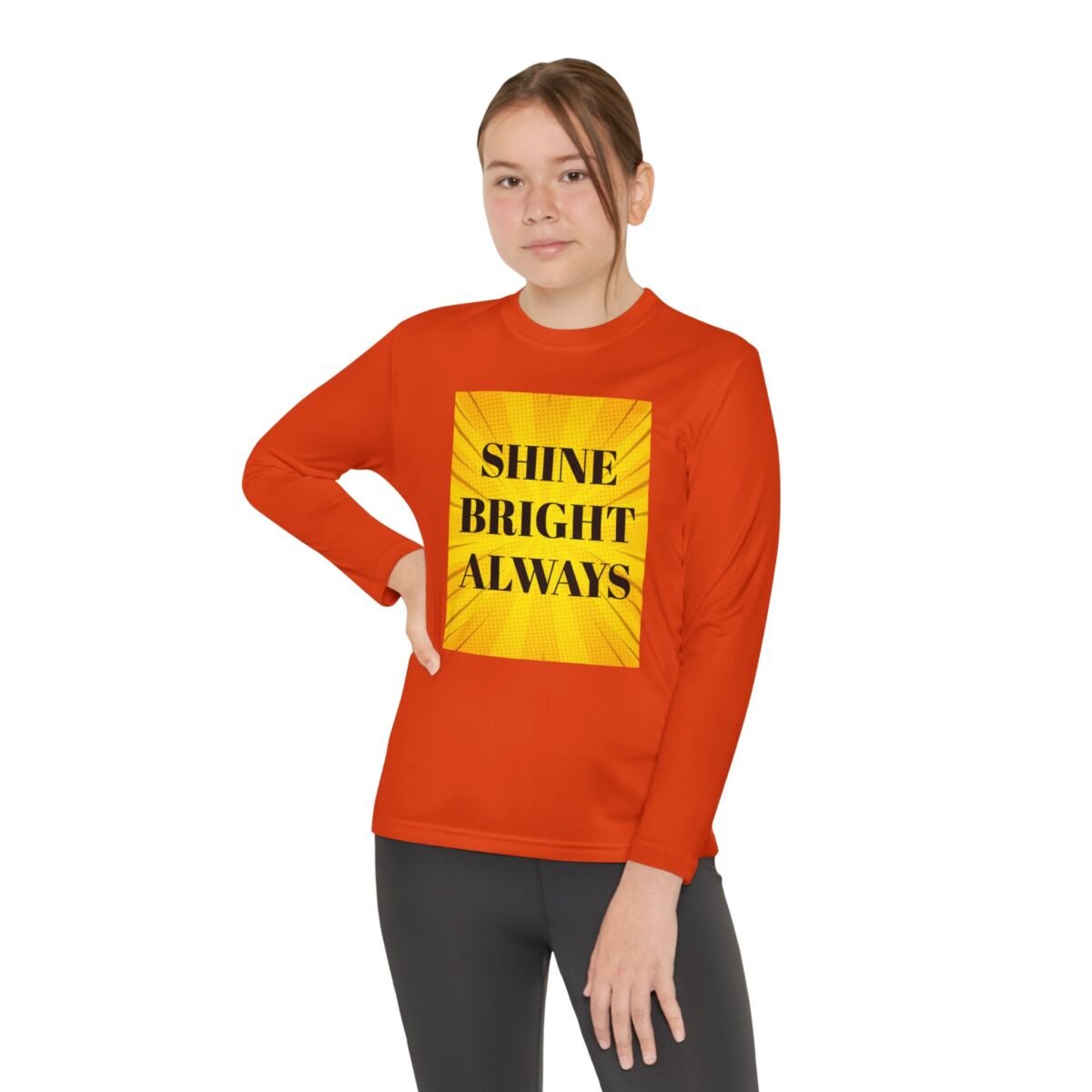 Motivational Quote Phrase Youth Long Sleeve Competitor Tee - Image 24