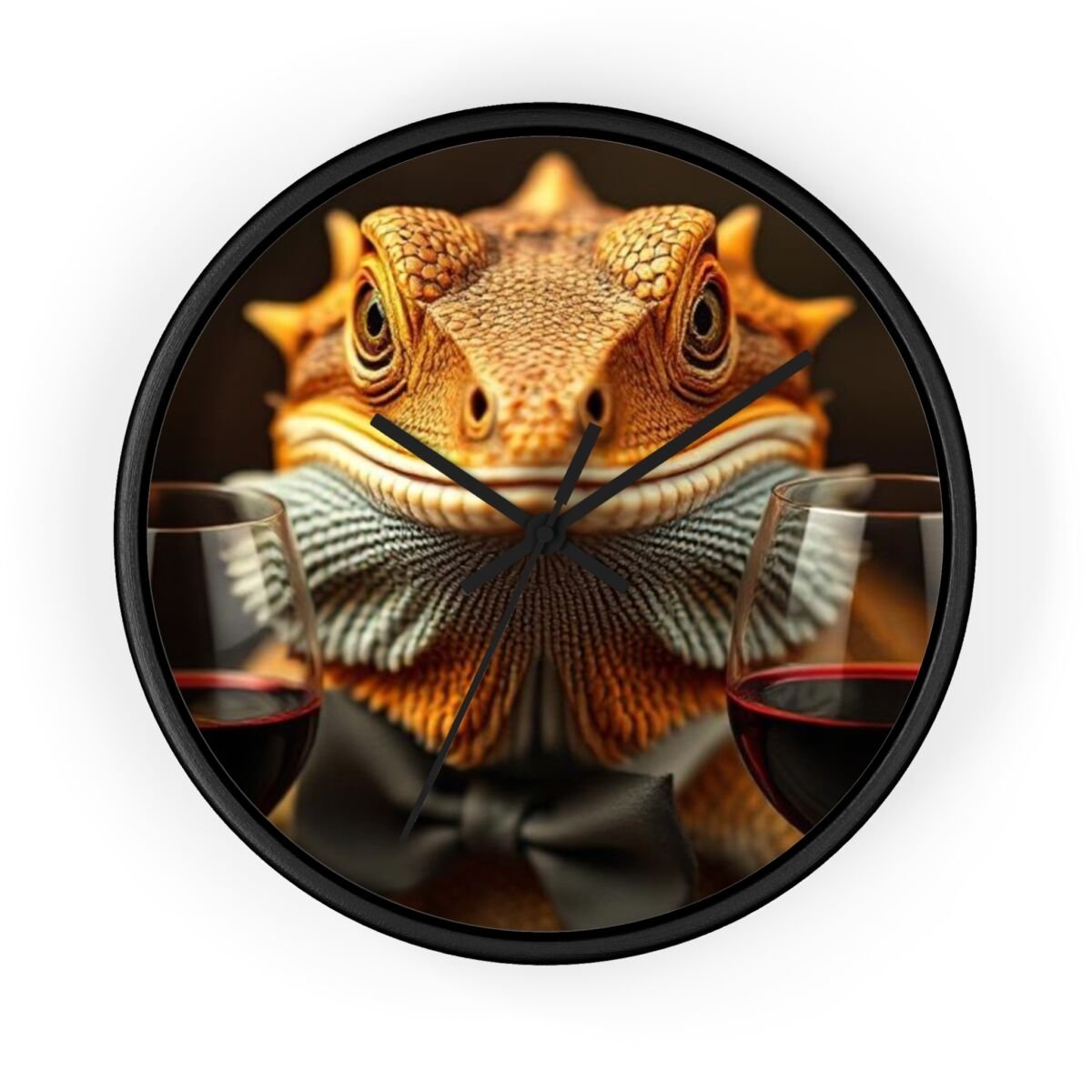 Wall Clock - Bearded Dragon Chamelion Gecko Water Dragon iguana Design
