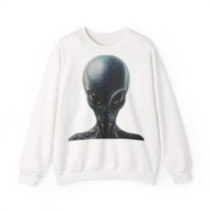 Retro A lien Inspired Vintage Ufo Prin t  , Unise x Sweatshirt. Unisex Heavy Blend™ Crewneck Sweatshirt A lien Clothing Ufo Shirt.