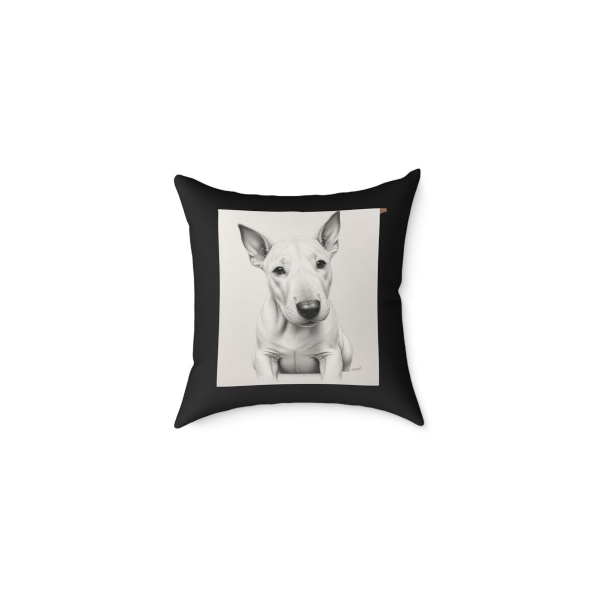 English Bull Terrier Square Poly Canvas Pillow