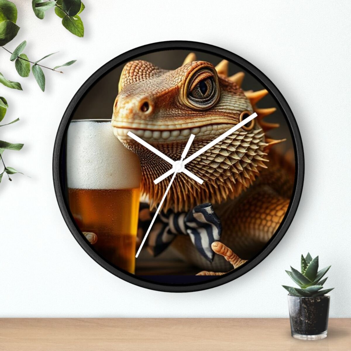 Wall Clock - Bearded Dragon Chamelion Gecko Water Dragon iguana Design - Image 6
