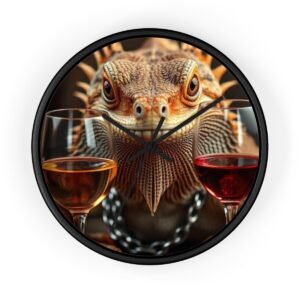 Wall Clock - Bearded Dragon Chamelion Gecko Water Dragon iguana Design