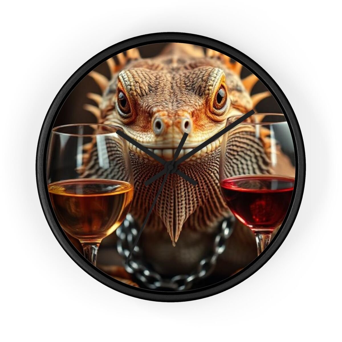 Wall Clock - Bearded Dragon Chamelion Gecko Water Dragon iguana Design