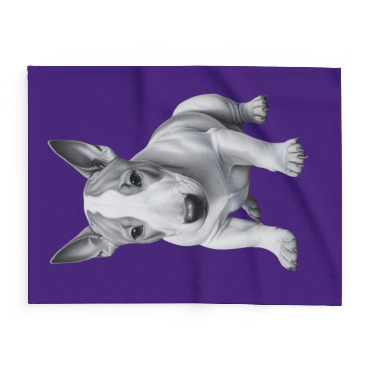 English Bull Terrier Puppy Arctic Fleece Blanket - Image 2