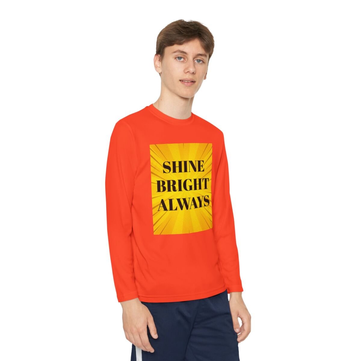 Motivational Quote Phrase Youth Long Sleeve Competitor Tee - Image 11
