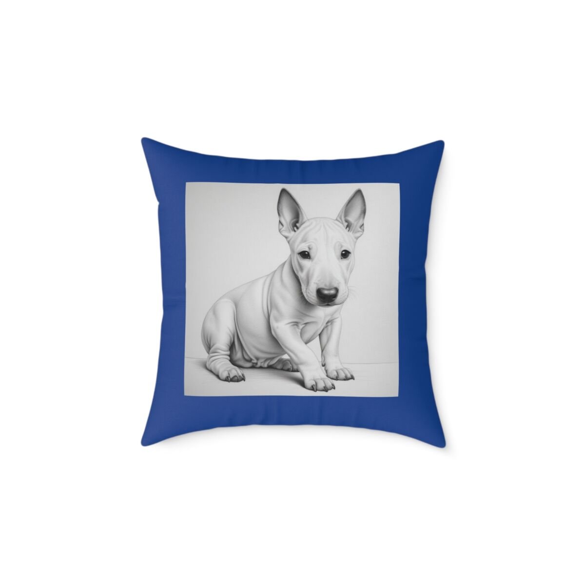 English Bull Terrier Square Poly Canvas Pillow - Image 9