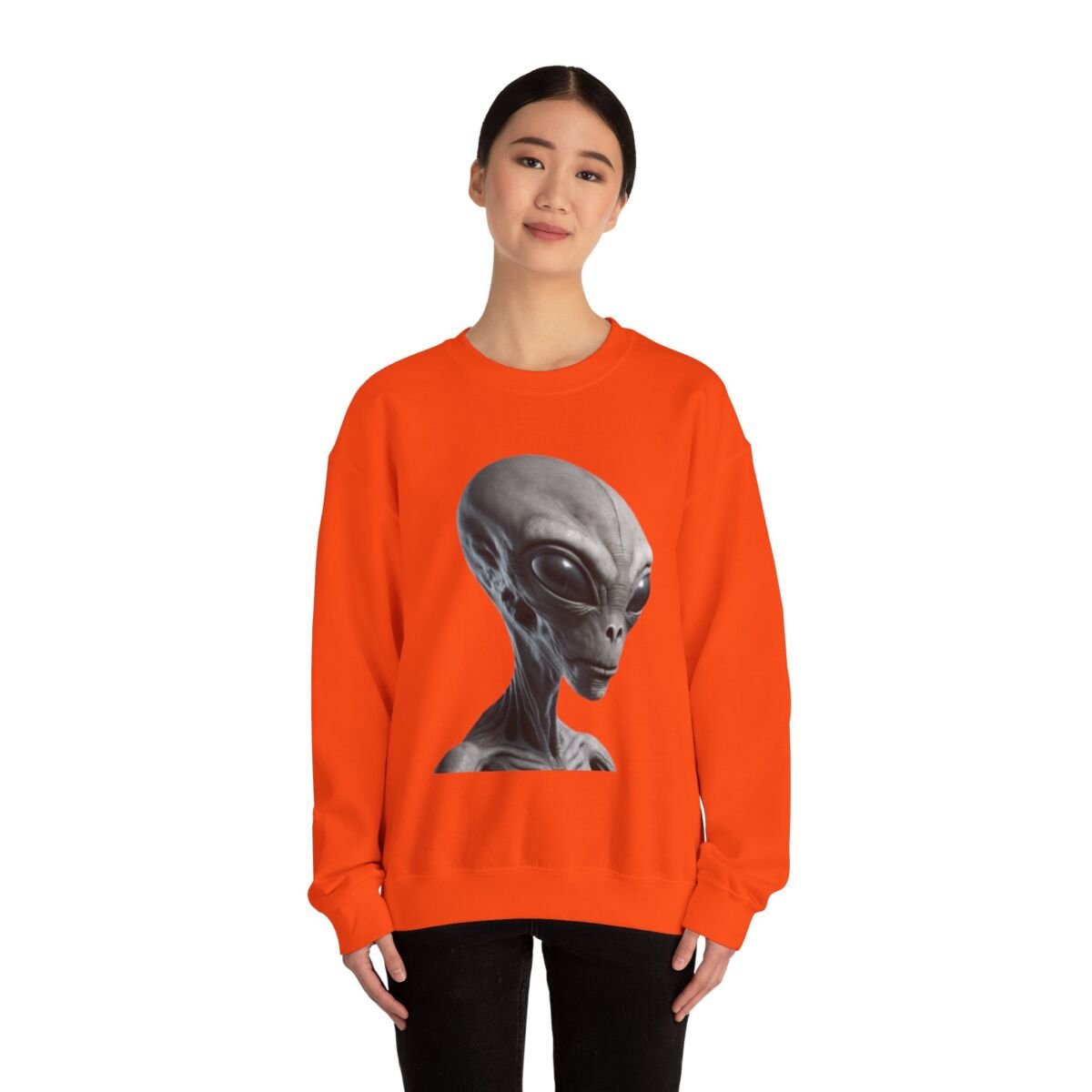 A lien Sweater, Retro A lien Graphic Unique Prin t Sweatshirt, Unise x, Heavy Blend™ Crewneck Sweatshirt Crewneck Cu te A lien Gif t, - Image 20