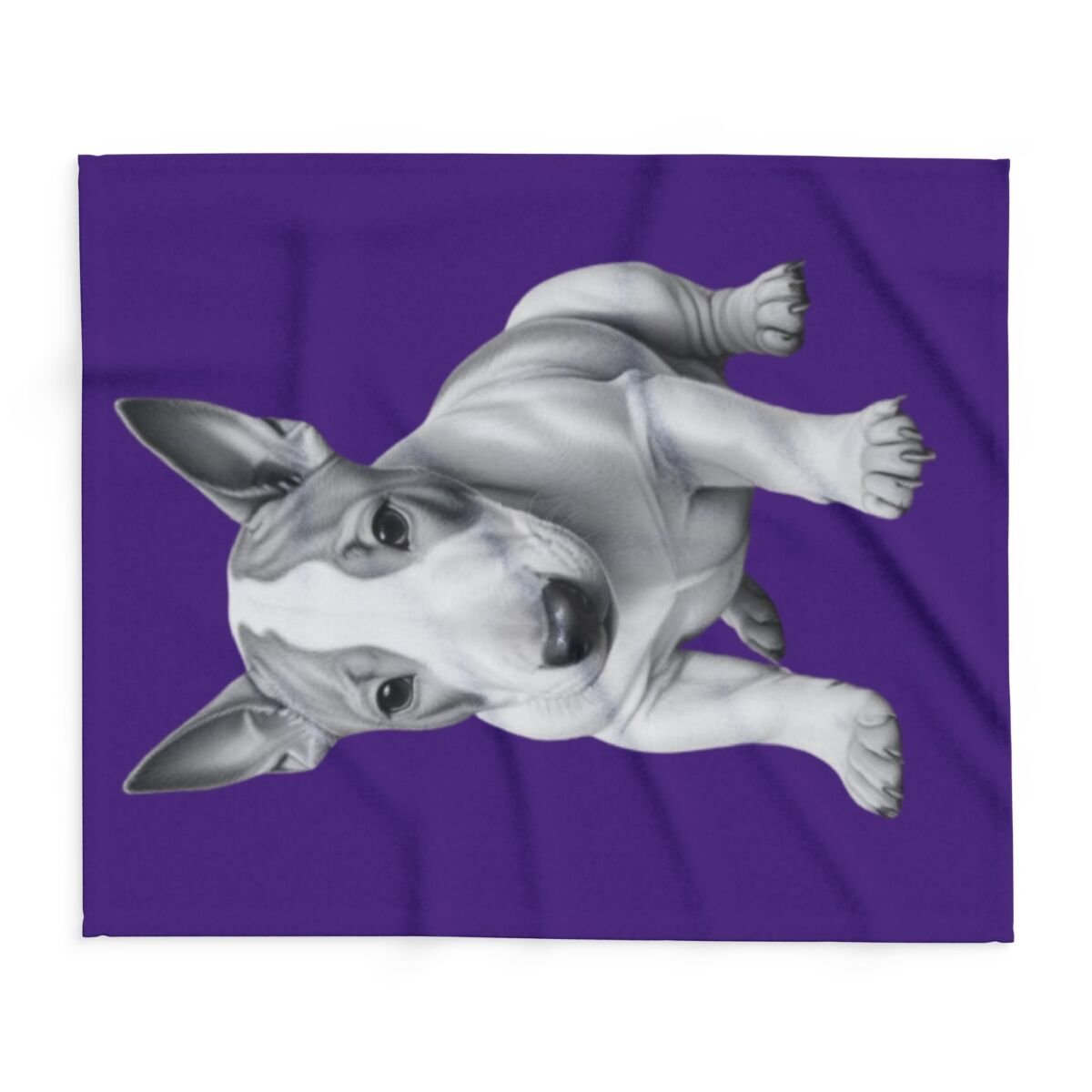 English Bull Terrier Puppy Arctic Fleece Blanket - Image 6