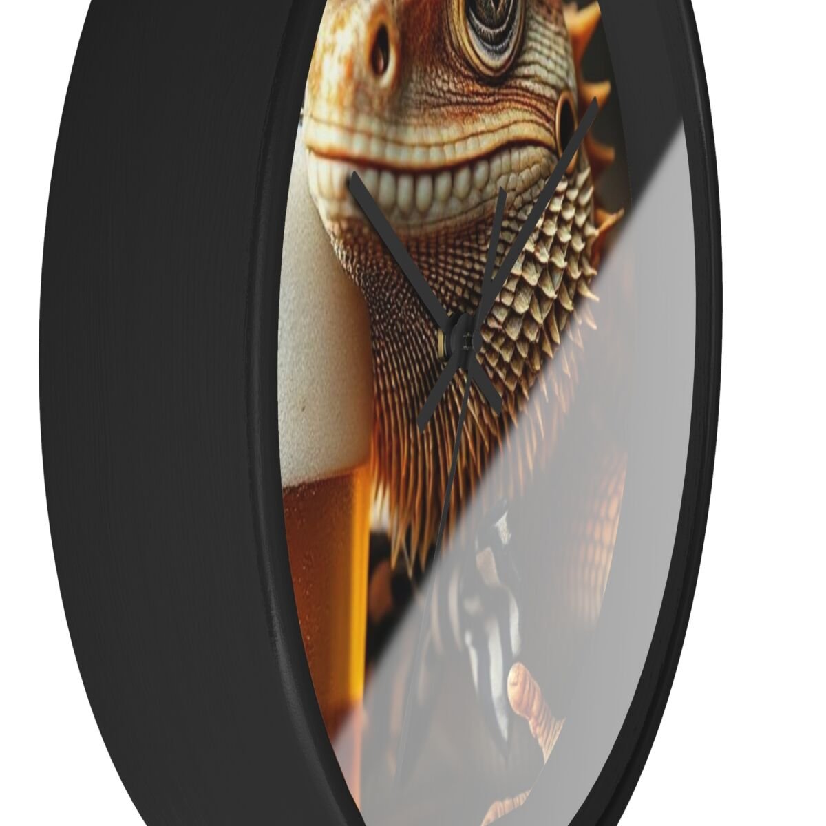 Wall Clock - Bearded Dragon Chamelion Gecko Water Dragon iguana Design - Image 2