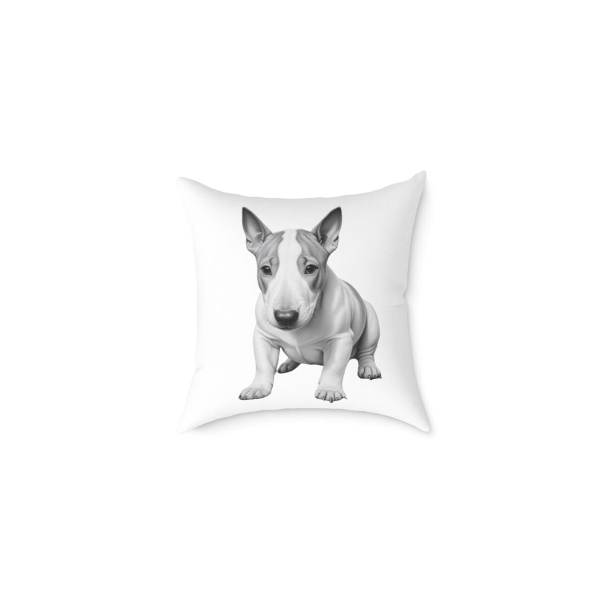 English Bull Terrier Square Poly Canvas Pillow