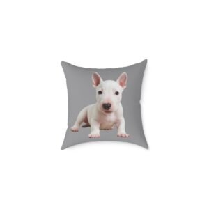 English Bull Terrier Square Poly Canvas Pillow