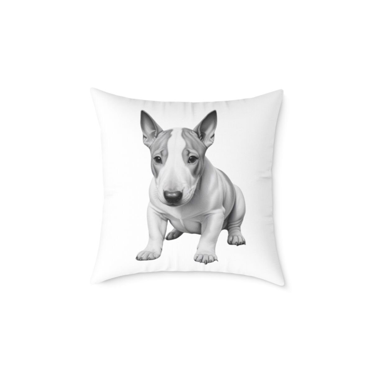 English Bull Terrier Square Poly Canvas Pillow - Image 9
