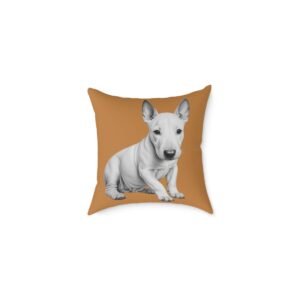 English Bull Terrier Square Poly Canvas Pillow