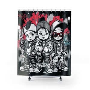 Shower Curtains - Cartoon Ethnic Graffiti Art