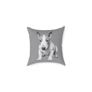 English Bull Terrier Square Poly Canvas Pillow