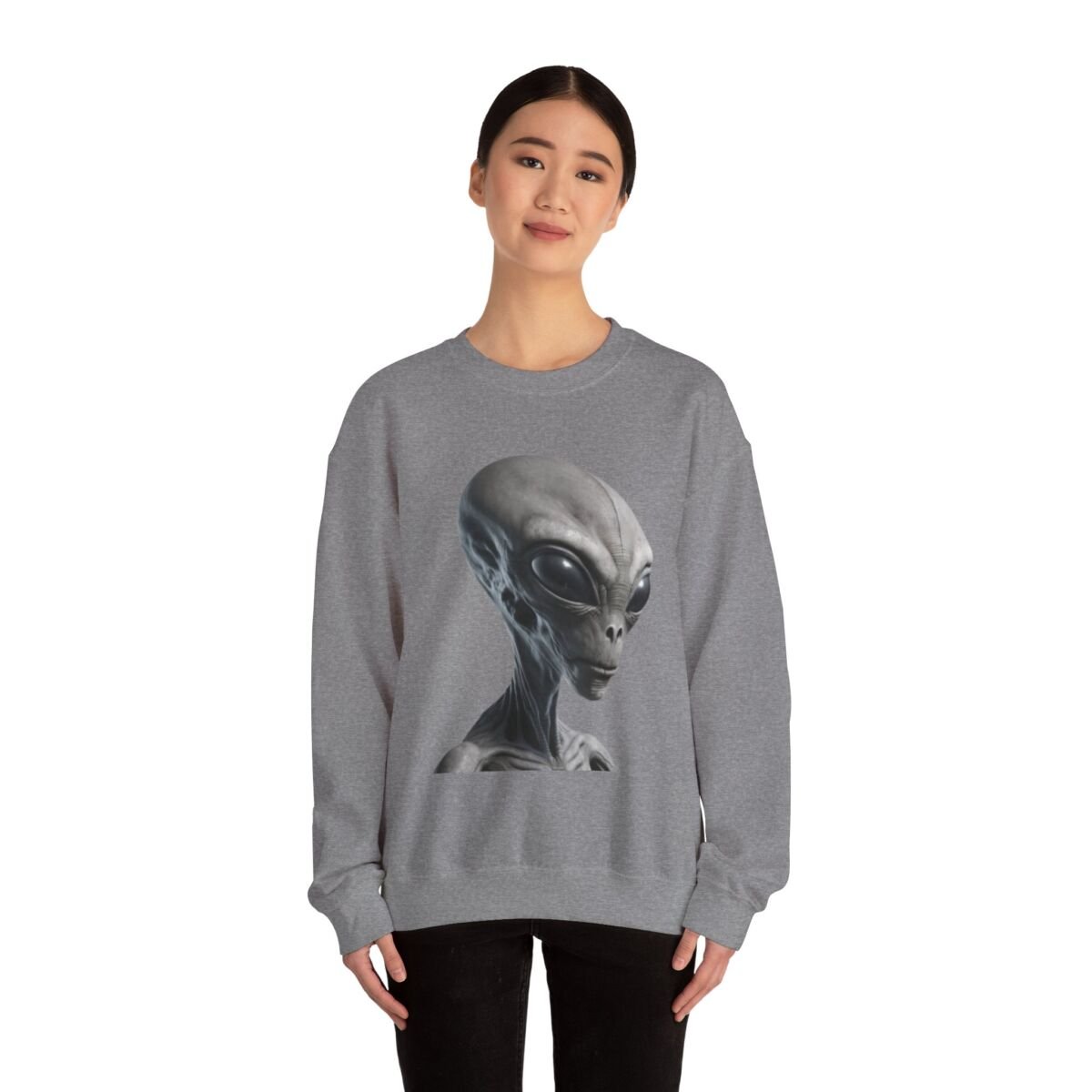 A lien Sweater, Retro A lien Graphic Unique Prin t Sweatshirt, Unise x, Heavy Blend™ Crewneck Sweatshirt Crewneck Cu te A lien Gif t, - Image 32