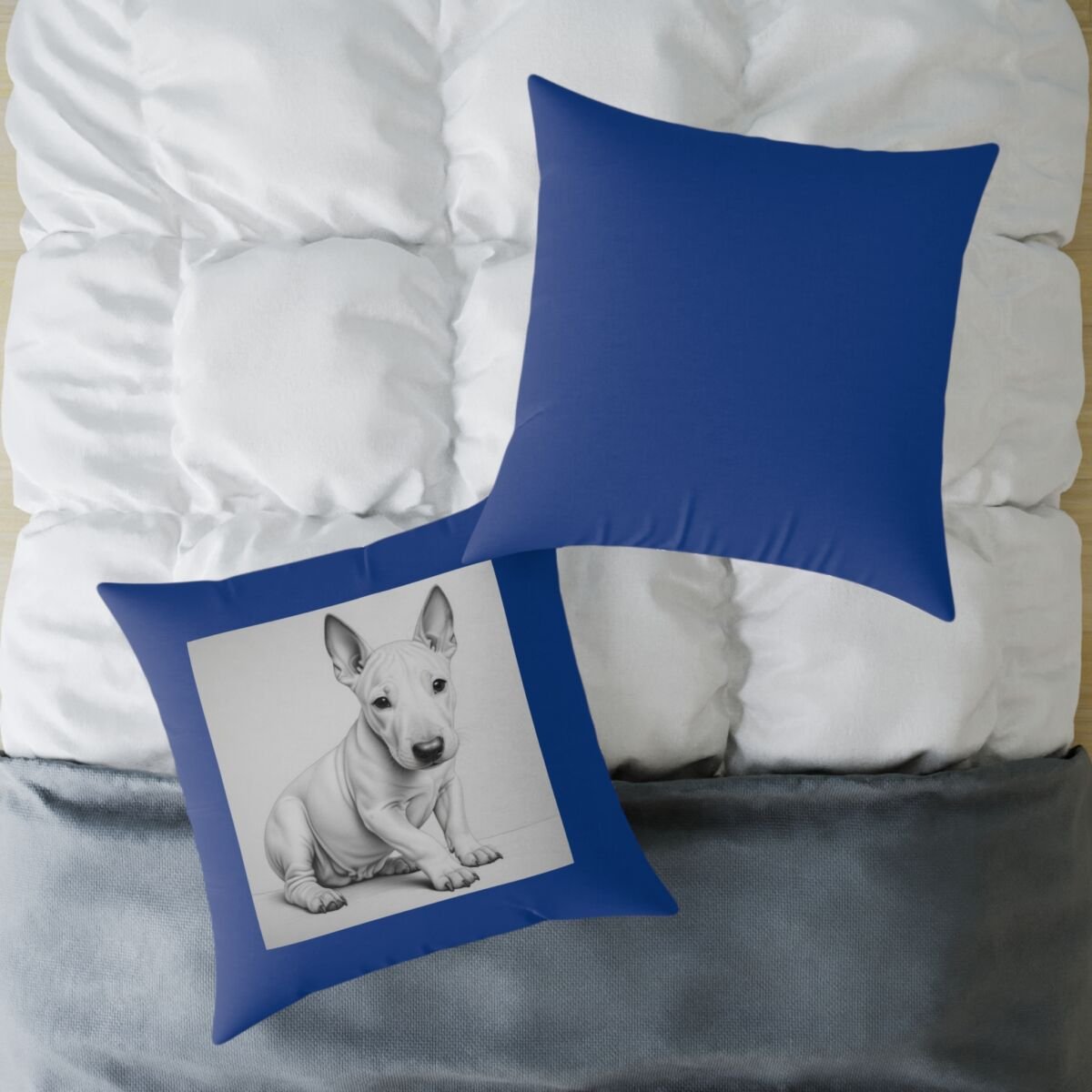 English Bull Terrier Square Poly Canvas Pillow - Image 20