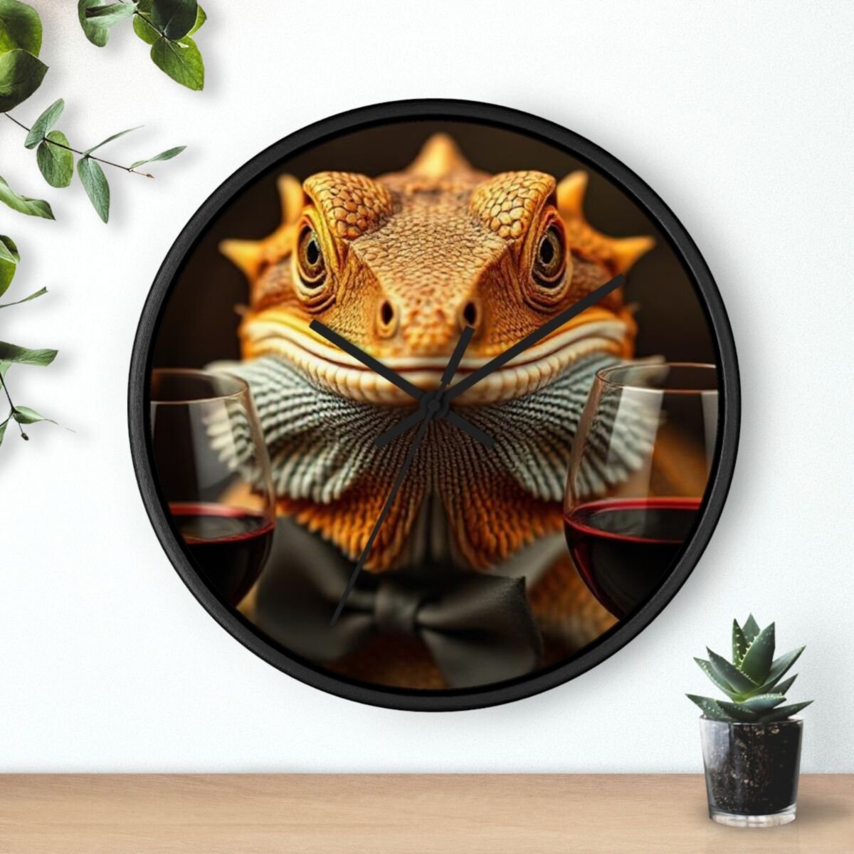Wall Clock - Bearded Dragon Chamelion Gecko Water Dragon iguana Design - Image 3