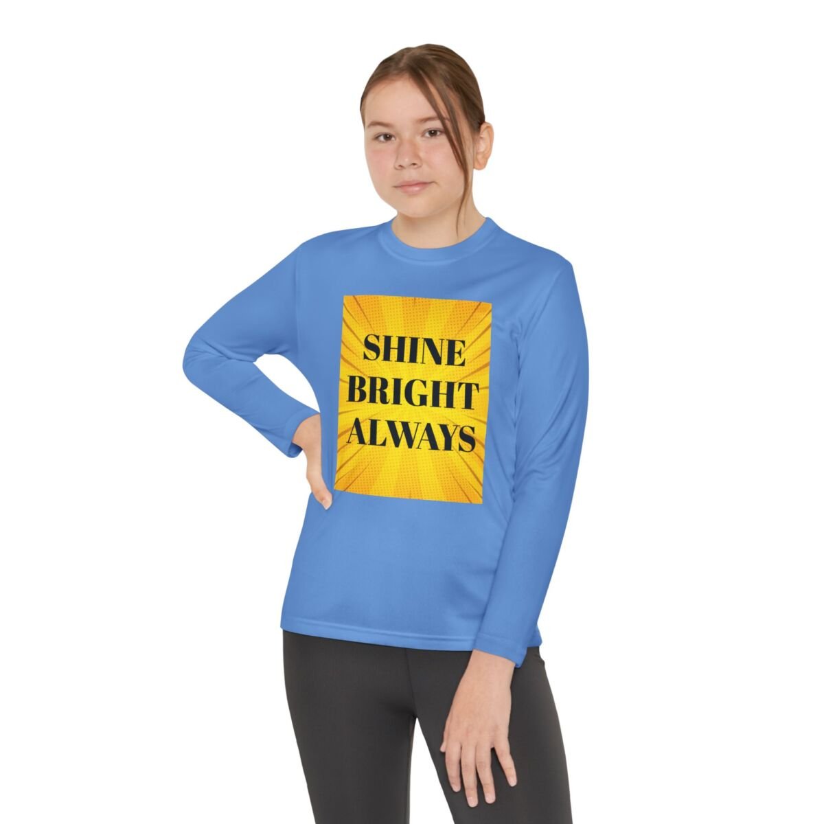 Motivational Quote Phrase Youth Long Sleeve Competitor Tee - Image 40