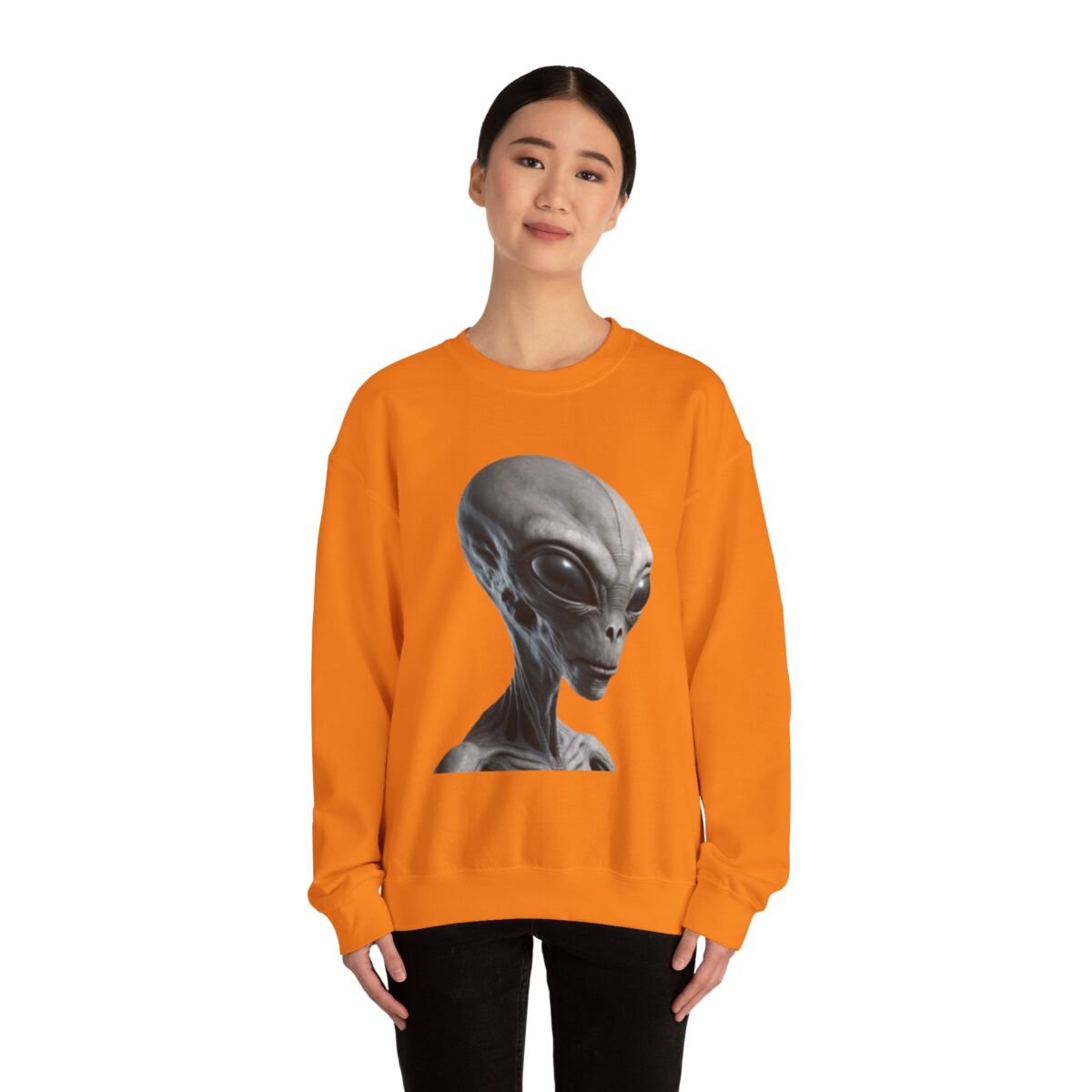 A lien Sweater, Retro A lien Graphic Unique Prin t Sweatshirt, Unise x, Heavy Blend™ Crewneck Sweatshirt Crewneck Cu te A lien Gif t, - Image 24