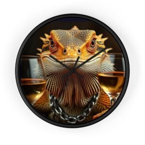 Wall Clock - Bearded Dragon Chamelion Gecko Water Dragon iguana Design