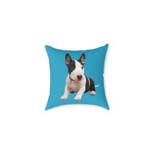 English Bull Terrier Square Poly Canvas Pillow