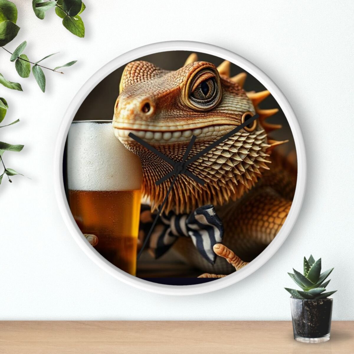 Wall Clock - Bearded Dragon Chamelion Gecko Water Dragon iguana Design - Image 9
