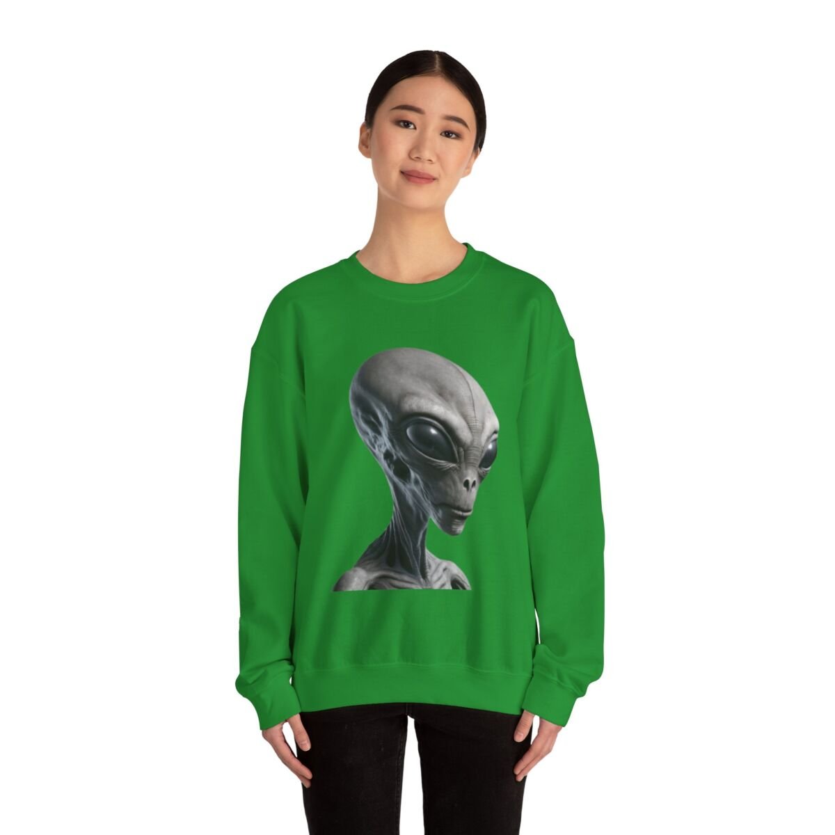 A lien Sweater, Retro A lien Graphic Unique Prin t Sweatshirt, Unise x, Heavy Blend™ Crewneck Sweatshirt Crewneck Cu te A lien Gif t, - Image 36