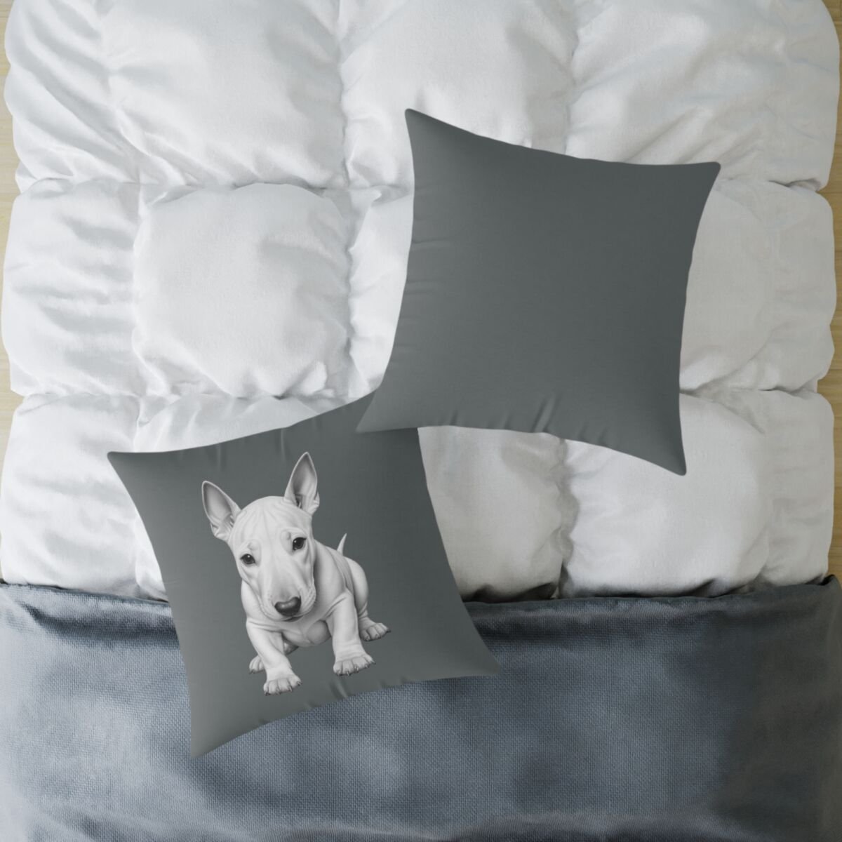 English Bull Terrier Square Poly Canvas Pillow - Image 16