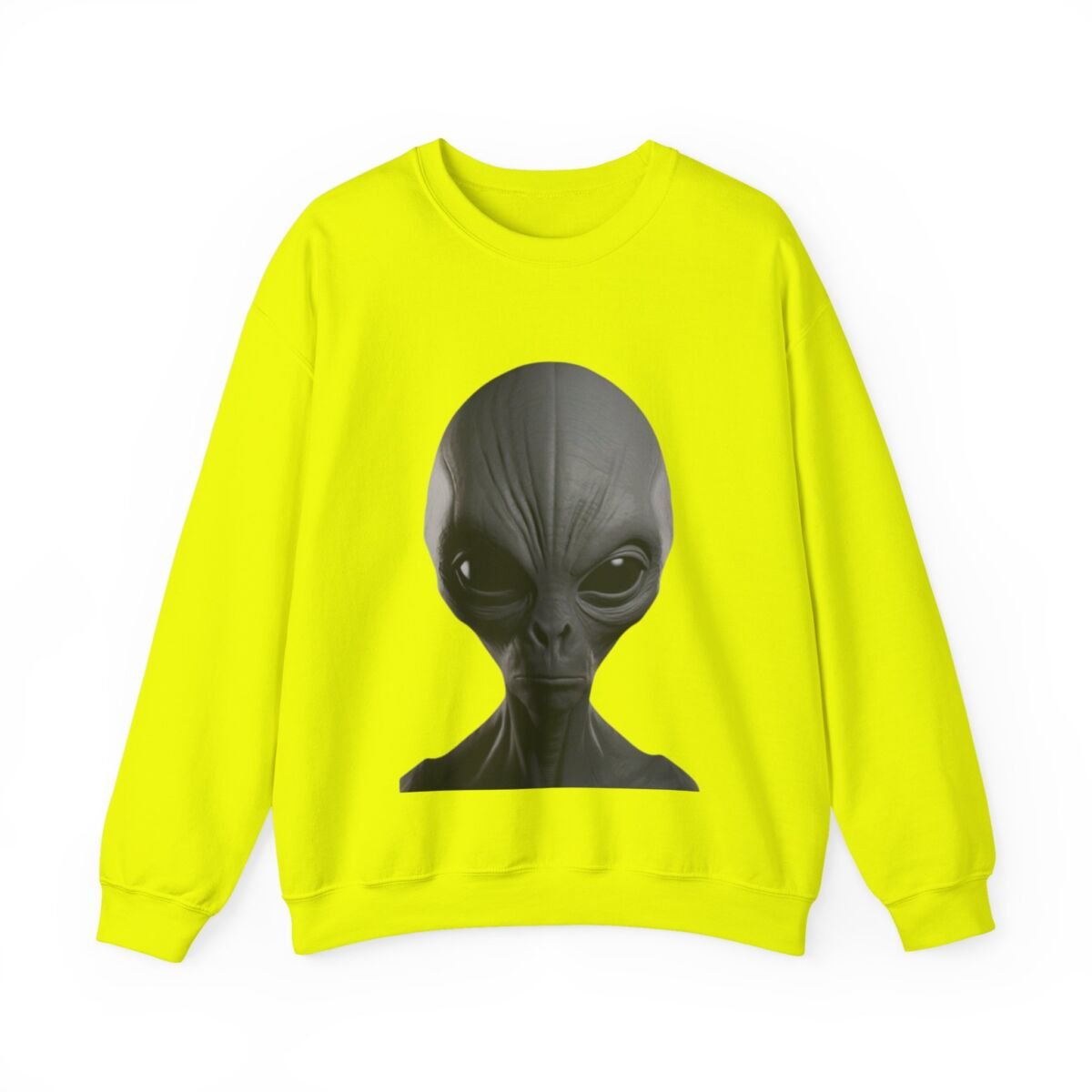 C ute A lien Pr in t Unise x Heavy Blend™ Crewneck Sweatshirt Alien Hoodie , Cute Alien Gif t, Sweater, Unique Sweatshirt, prin t Hoodie. - Image 25
