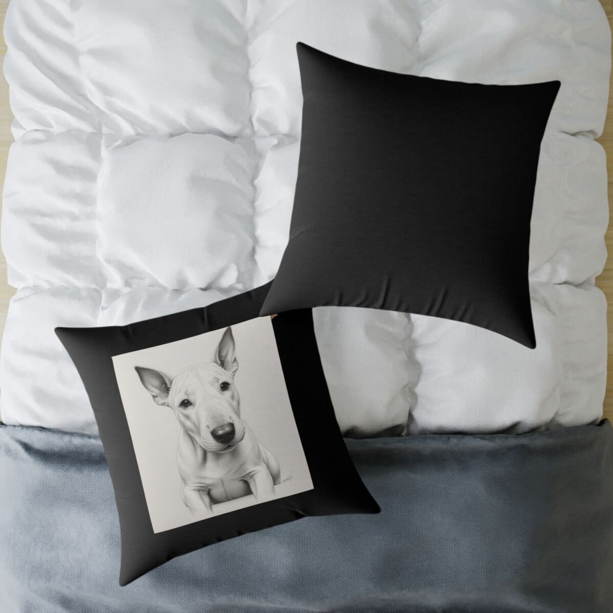 English Bull Terrier Square Poly Canvas Pillow - Image 20