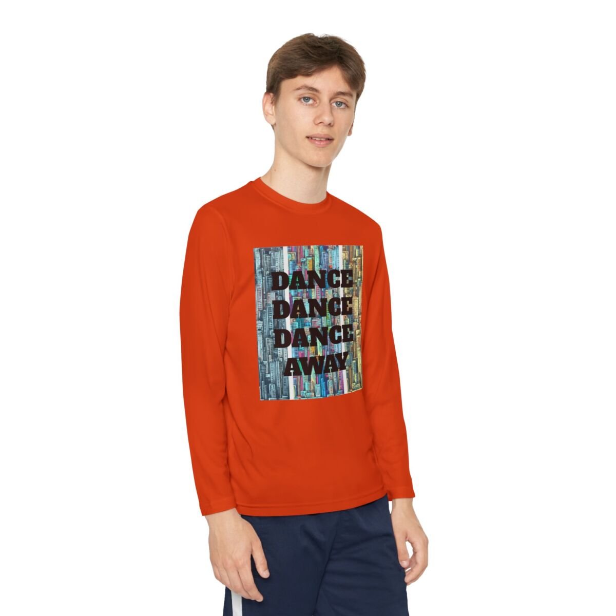 Motivational Quote Phrase Youth Long Sleeve Competitor Tee - Image 23
