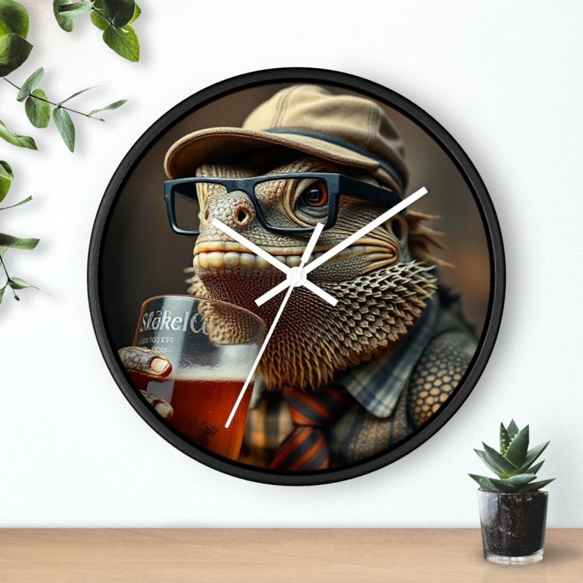 Wall Clock - Bearded Dragon Chamelion Gecko Water Dragon iguana Design - Image 6