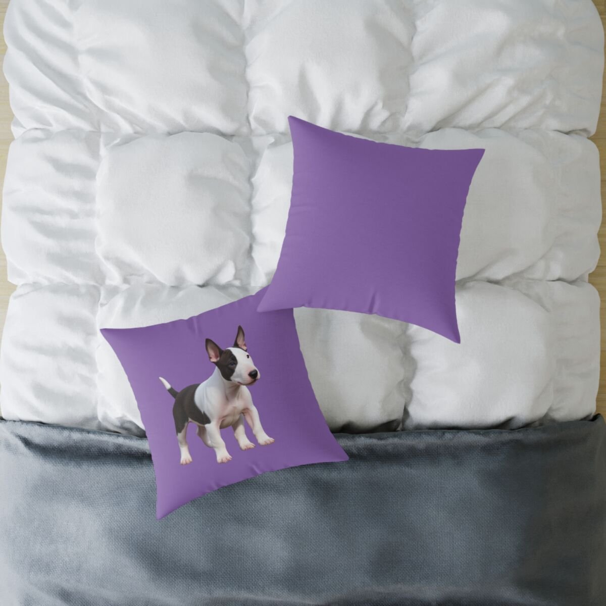 English Bull Terrier Square Poly Canvas Pillow - Image 12