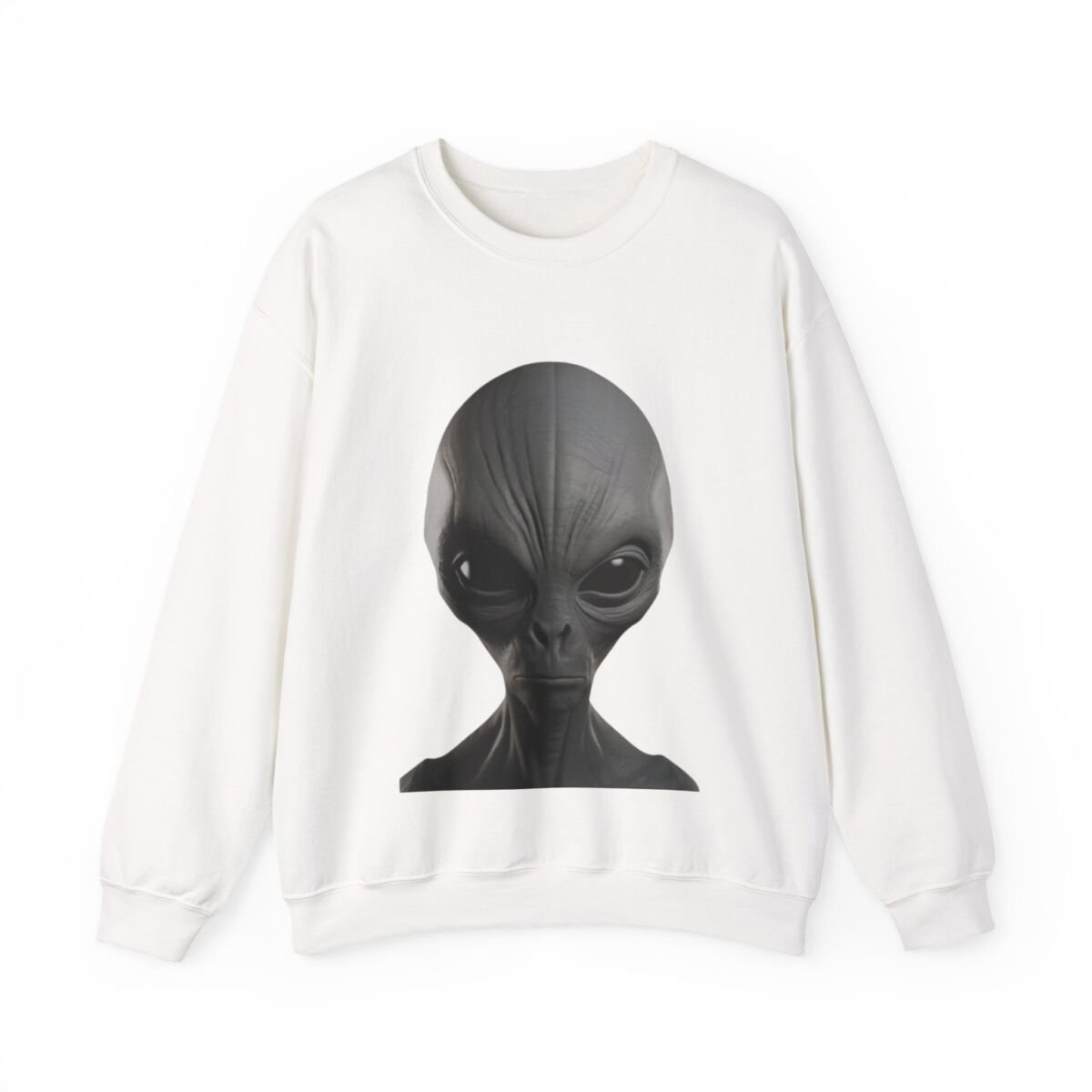 C ute A lien Pr in t Unise x Heavy Blend™ Crewneck Sweatshirt Alien Hoodie , Cute Alien Gif t, Sweater, Unique Sweatshirt, prin t Hoodie.
