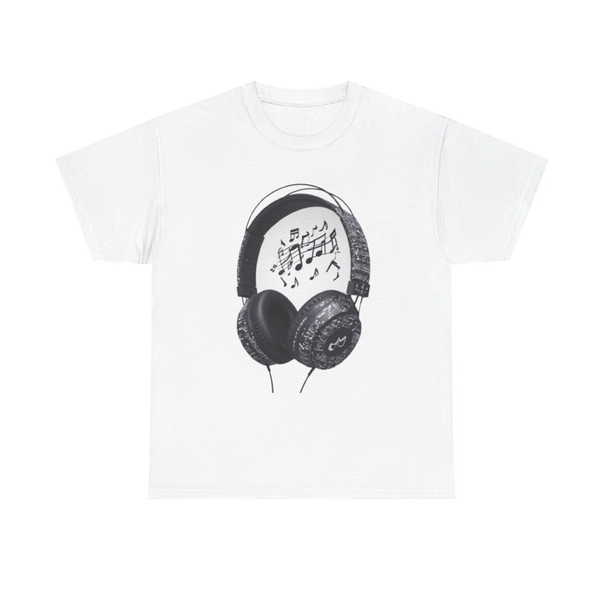 Head Phones Music Unisex Heavy Cotton Tee