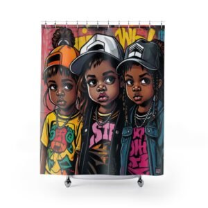 Shower Curtains - Cartoon Ethnic Graffiti Art