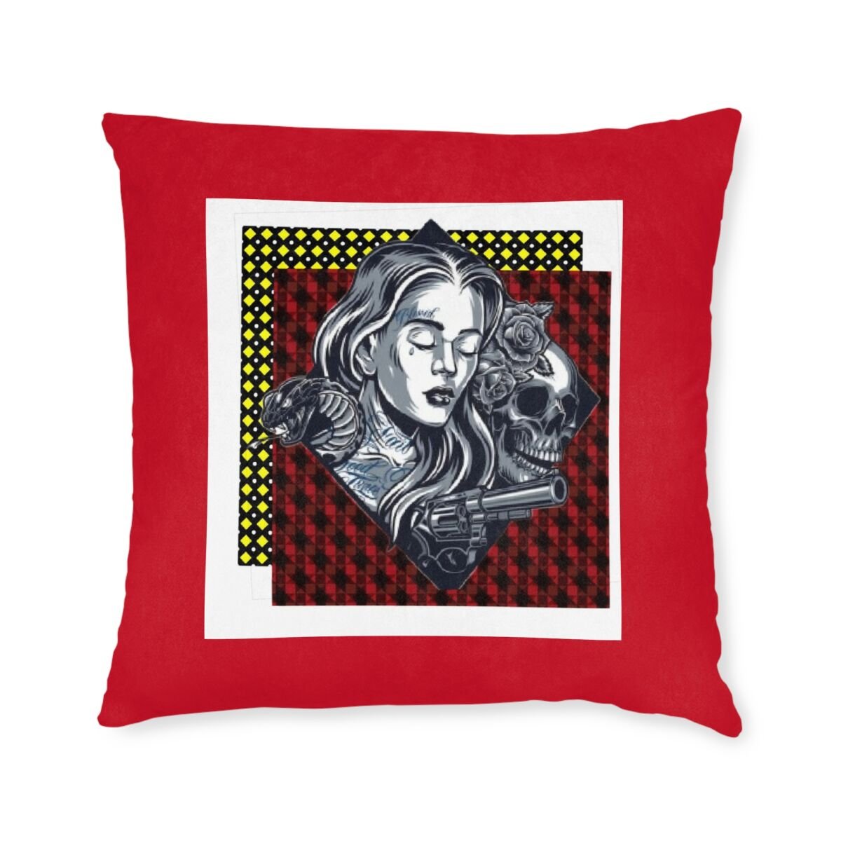 Tattoo Art Square Pillow - Image 5