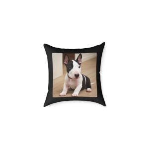 English Bull Terrier Square Poly Canvas Pillow