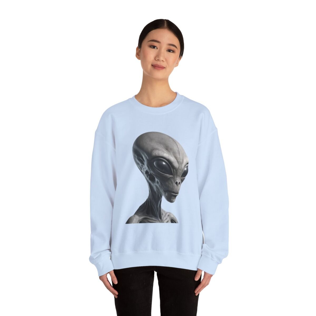 A lien Sweater, Retro A lien Graphic Unique Prin t Sweatshirt, Unise x, Heavy Blend™ Crewneck Sweatshirt Crewneck Cu te A lien Gif t, - Image 40