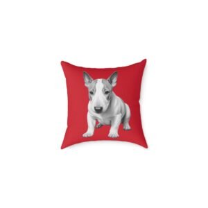 English Bull Terrier Square Poly Canvas Pillow