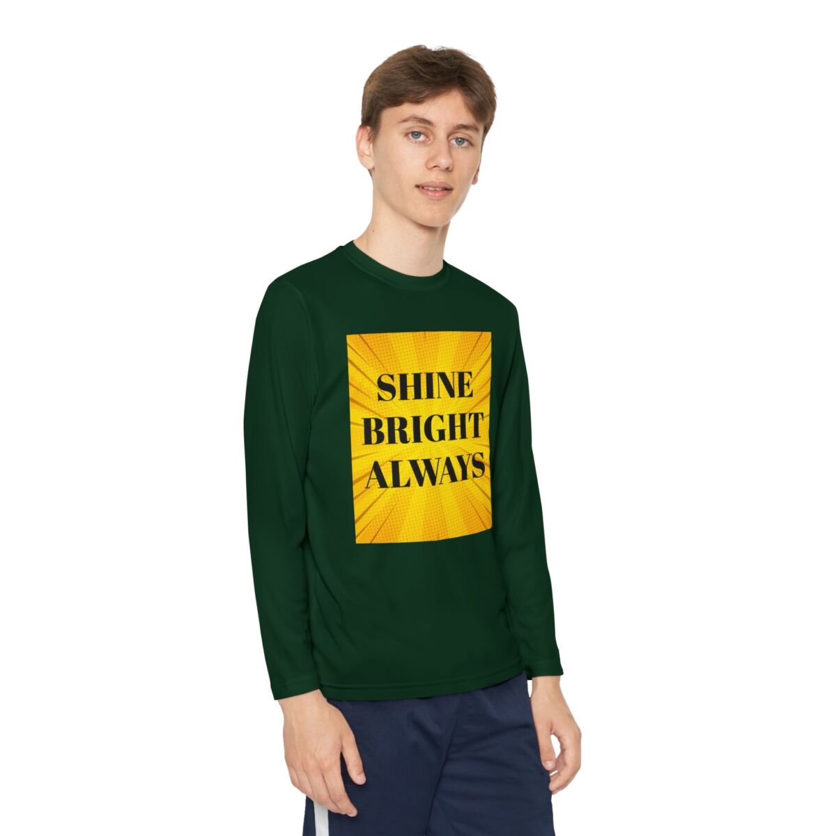 Motivational Quote Phrase Youth Long Sleeve Competitor Tee - Image 31