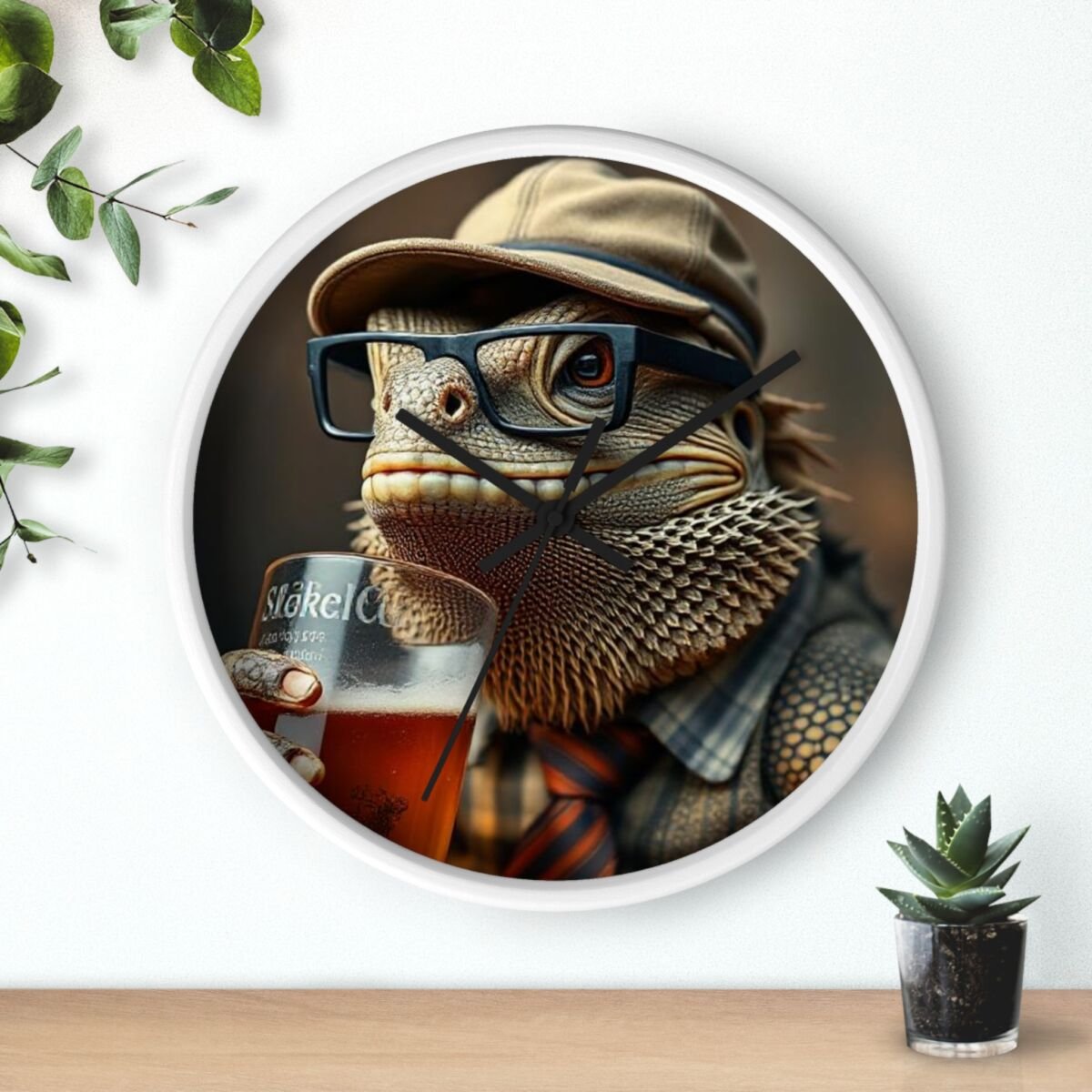 Wall Clock - Bearded Dragon Chamelion Gecko Water Dragon iguana Design - Image 9