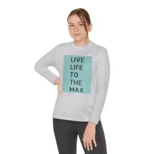 Motivational Quote Phrase Youth Long Sleeve Competitor Tee