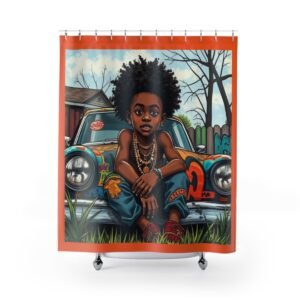 Shower Curtains - Cartoon Ethnic Graffiti Art